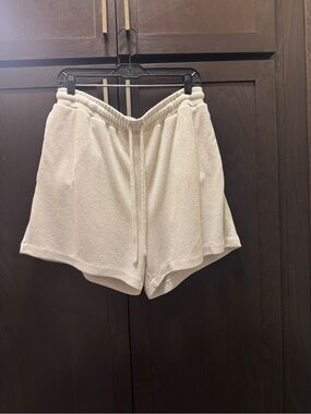 H&M Cream Athletic Lounge Shorts with Drawstring